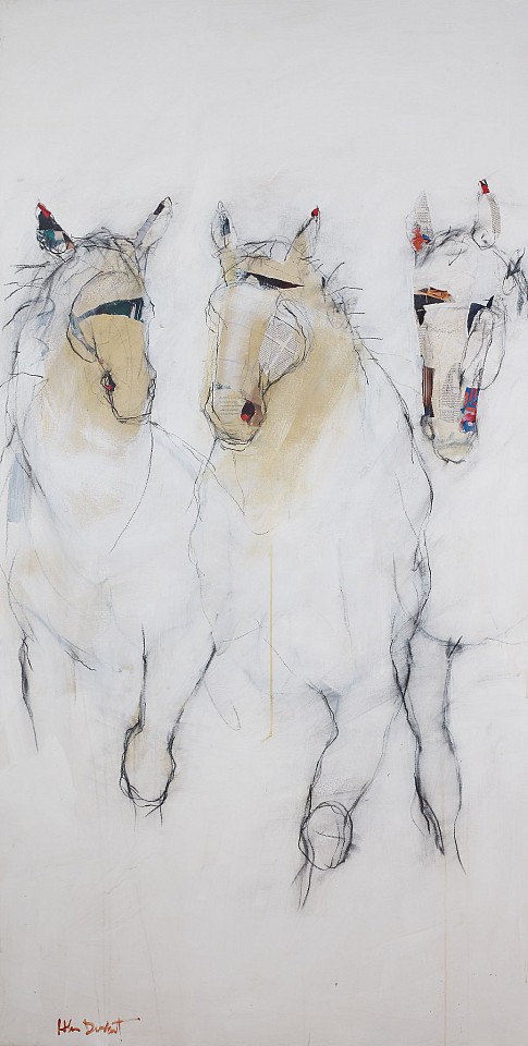 Helen Durant, At the Finish Line
Acrylic, Charcoal, and Paper on Canvas, 72 x 36 in.
&bull;