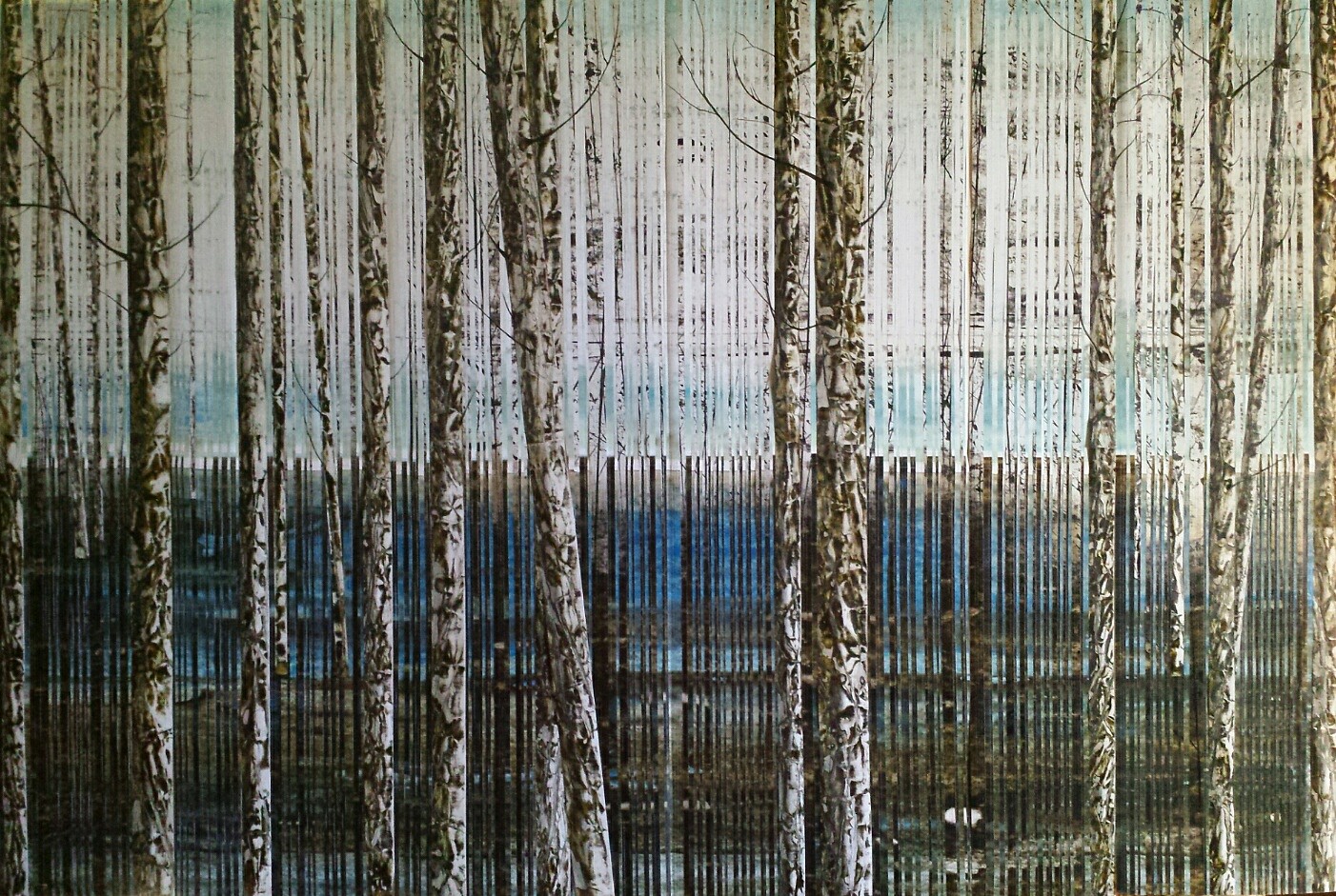 Anastasia Kimmett, Through the Lodgepoles
Oil Pastel, Acrylic Ink on Paper Mounted on Panel, 40 x 60 in.
5492
&bull;