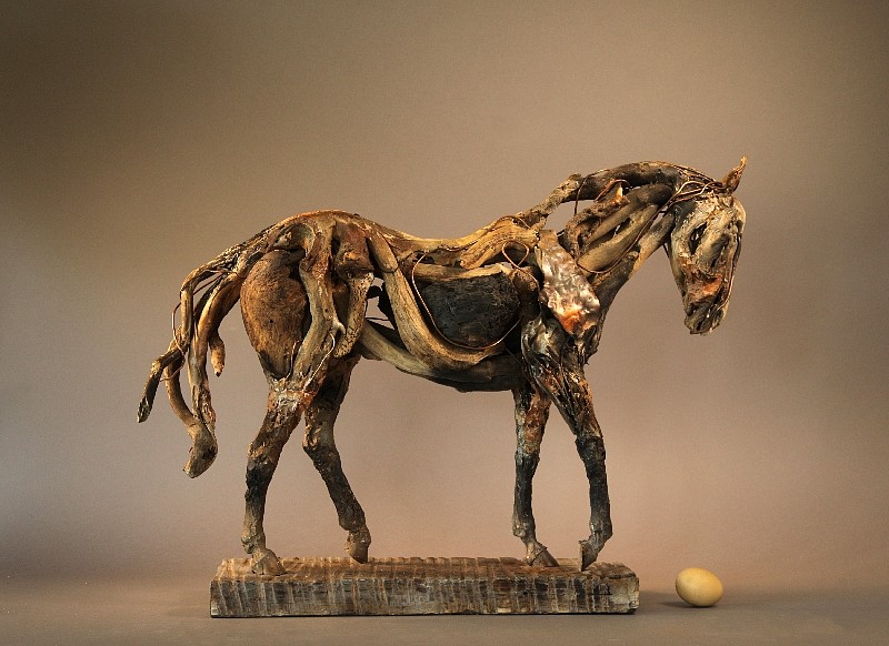 Heather Jansch, Summertime, 2015
Driftwood, Bronze, and Resin, 22 x 30 x 9 in.
&bull;
