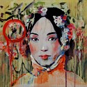 Hung Liu, Summertime (Teng Luo) Ed. 2/9
2011, Mixed Media on Panel