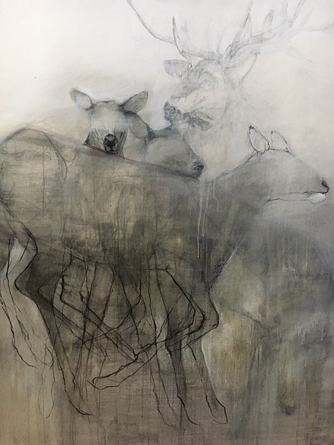 Helen Durant, Through the Fog, 2016
Acrylic and Charcoal on Canvas, 60 x 48 in.