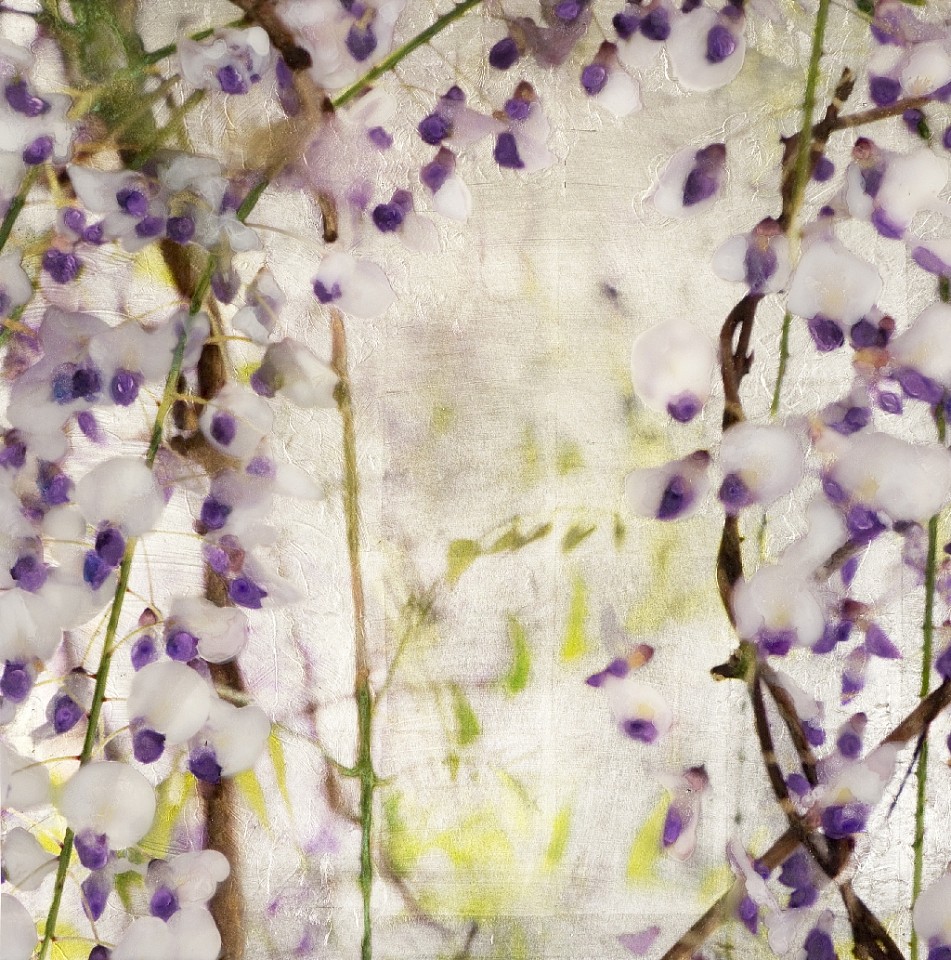 Susan Goldsmith, Valamore, 2017
Silver Leaf with Pigment Paint, Oil Pastel, Metallic Watercolors and Resin on Wood Panel, 20 1/2 x 20 1/2 in.
SOLD
&bull;