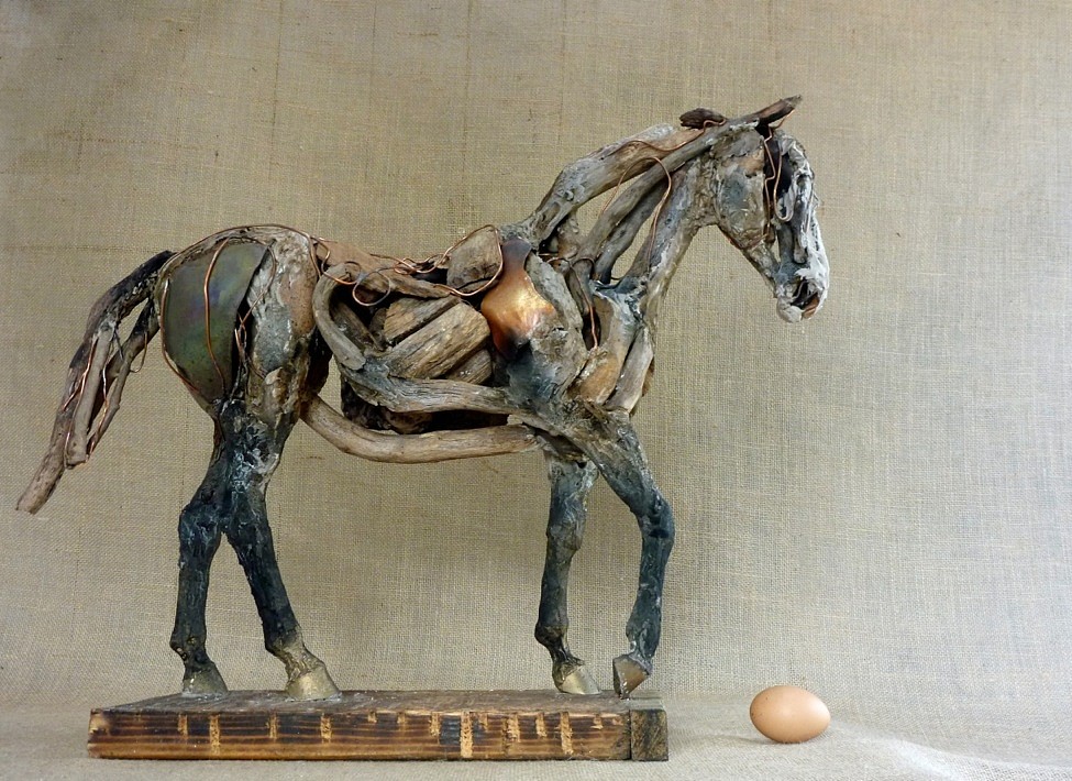 Heather Jansch, Cariad, 2017
Driftwood, Bronze, and Resin, 24 x 20 x 8 in.