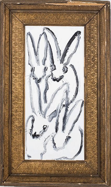Hunt Slonem, White Rabbits, 2018
Oil on Wood, 34 x 15 in.