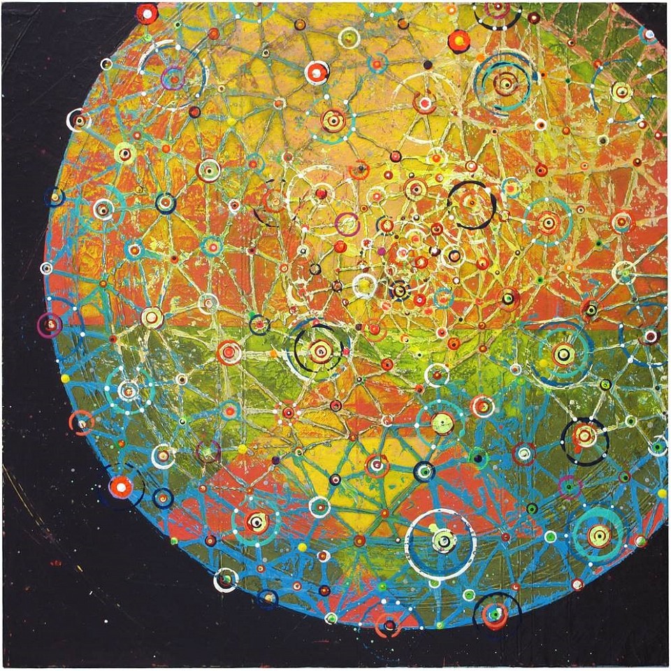 Jason Rohlf, Fortune Tellers 3
Acrylic and Collage on Canvas, 30 x 30 in.