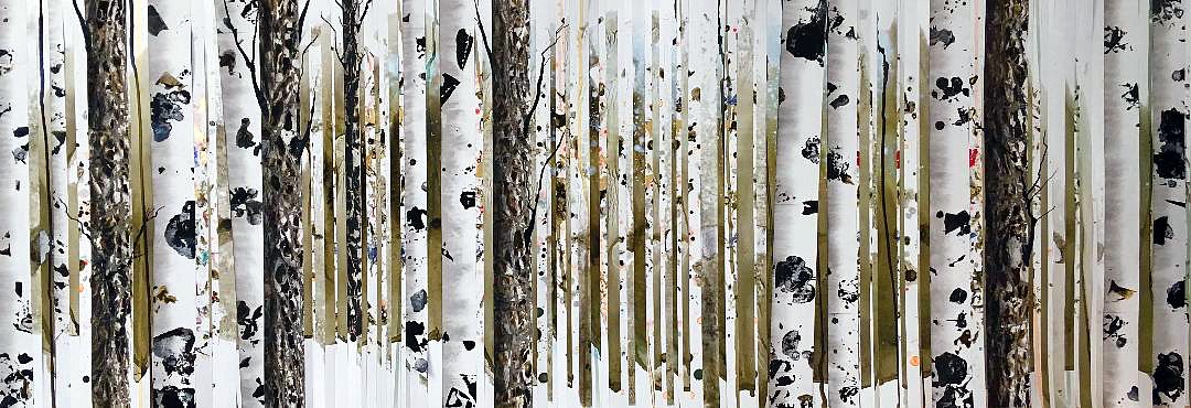Anastasia Kimmett, Snow Hushed
Oil Pastel, Acrylic Ink on Paper Mounted on Cradled Board, 21 x 60 in.
&bull;