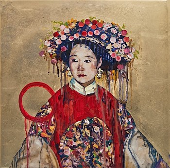 Hung Liu - Manchu Bride - Gold Study &bull;