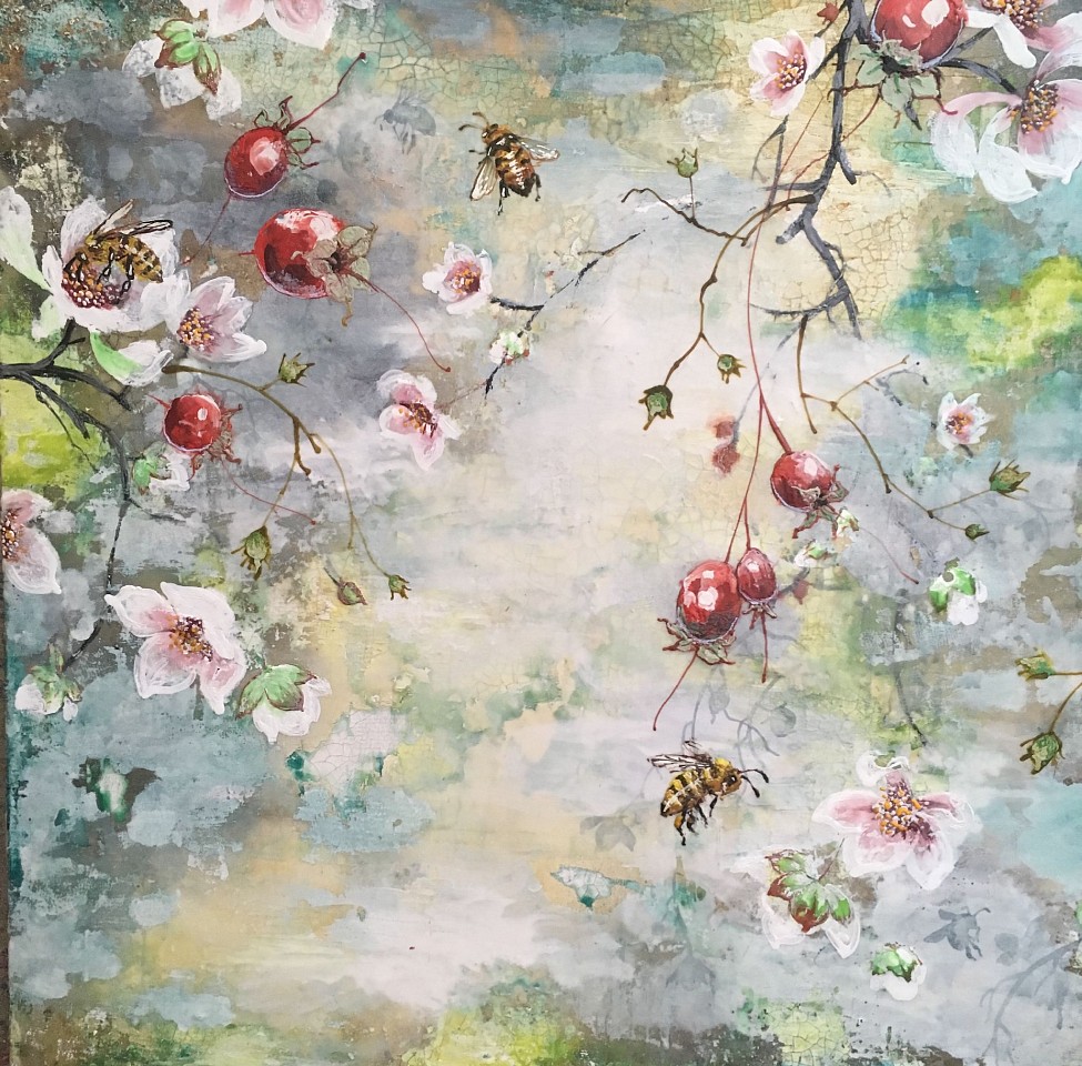 Chris Reilly, Summer Bees
Encaustic on Panel, 30 x 30 in.
&bull;
