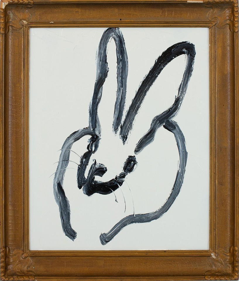 Hunt Slonem, Fiona, 2018
Oil on Wood, 16 x 13 in. (40.6 x 33 cm)
White with centered black bunny
7289