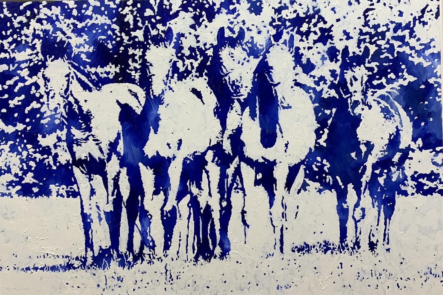 Jeremy Houghton, The Queen's Yearlings, 2019
Oil on Canvas, 40 x 60 in. (152.4 x 101.6 cm)
SOLD
7354
&bull;