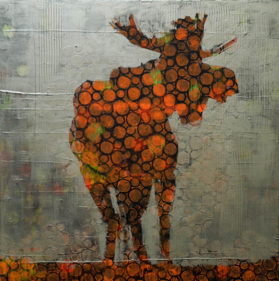 Les Thomas, Animal Painting #014-1103
Oil on Board, 24 x 24 in. (61 x 61 cm)
moose orange spots gray background

5334