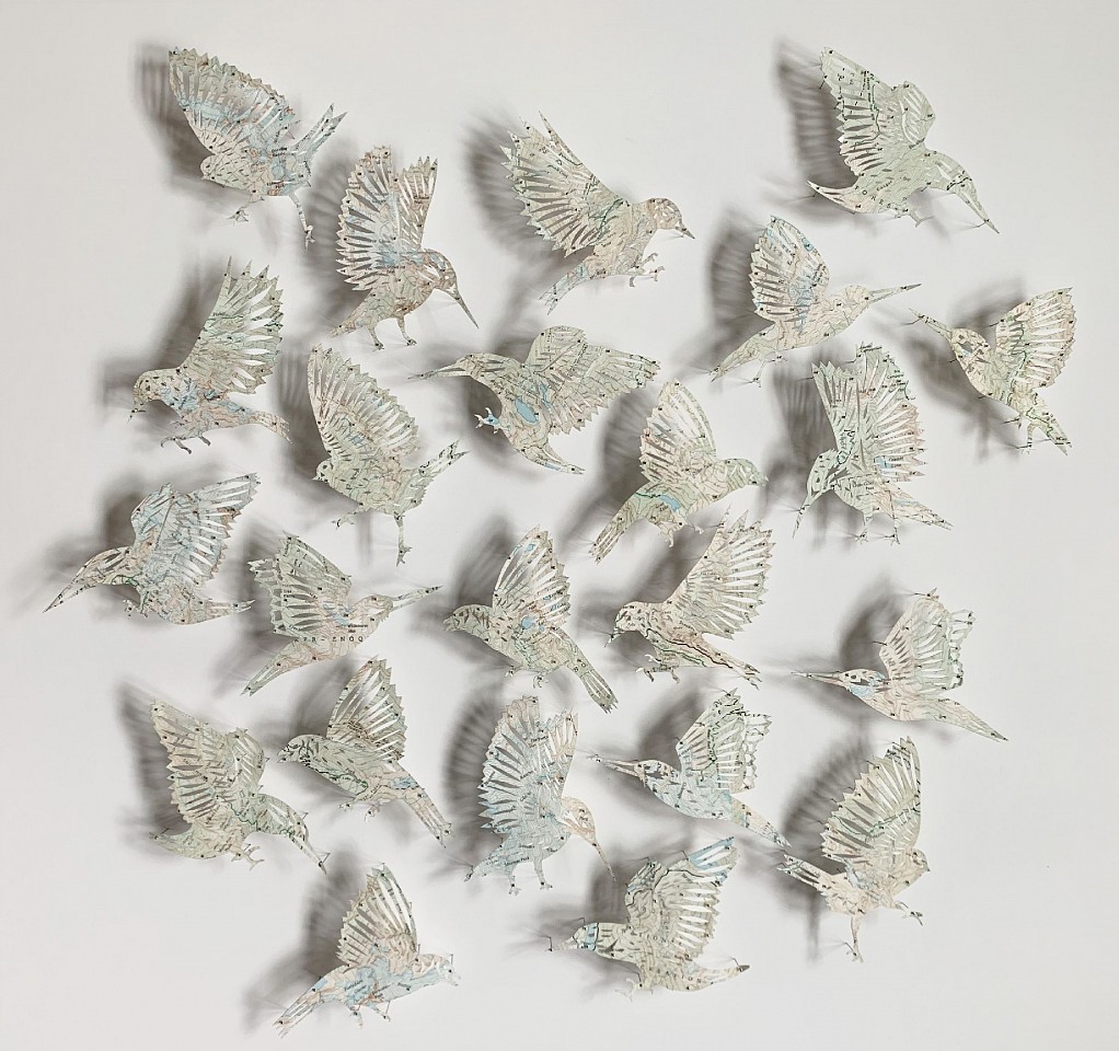 Claire Brewster, Ghost Birds, 2020
Topographical Map, 26 x 28 in.
SOLD
7495
&bull;