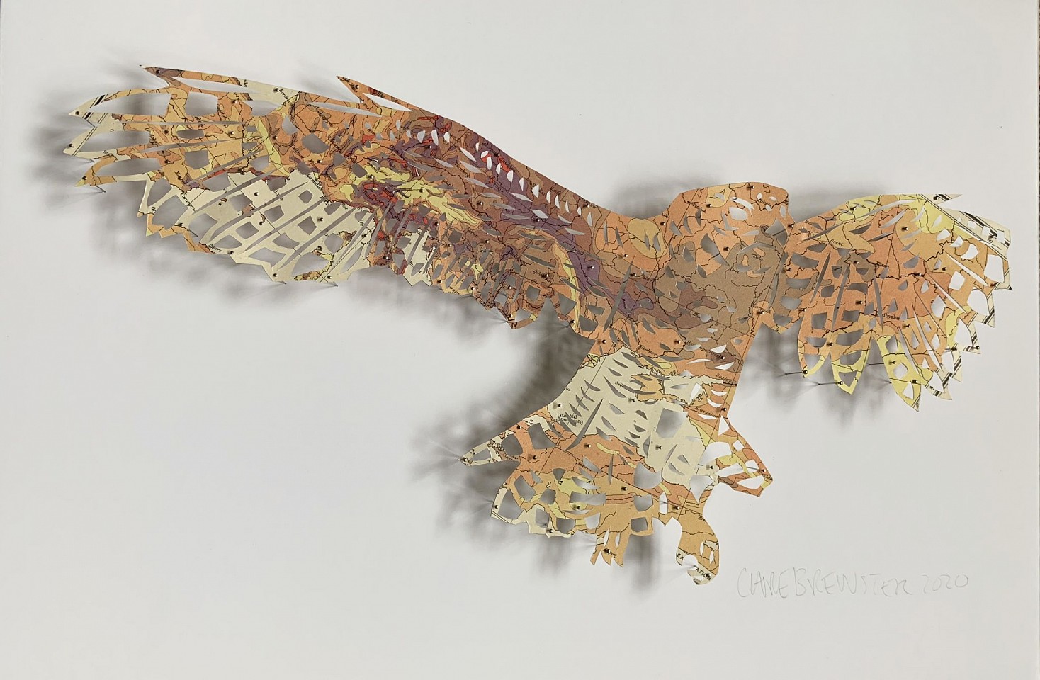 Claire Brewster, Where Eagles Fly, 2020
Page from Oxford Advance Atlas, 12 1/2 x 18 in.
SOLD
7490
&bull;