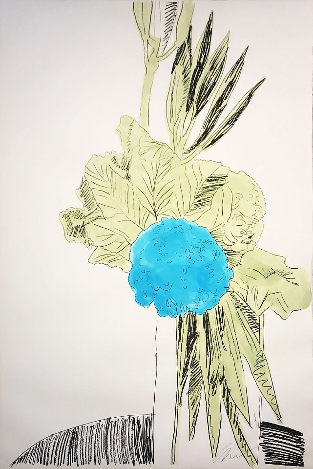 Andy Warhol, Flowers (Hand-Colored), II.110, 1974
Screenprint hand-colored with Dr. Martin's Aniline Watercolor Dyes on Arches Paper and J.Green Paper, 40 7/8 x 27 1/4 in. (103.8 x 69.2 cm)
7664