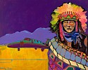 Malcolm Furlow, Bitcoin Billionaire: Cheyenne Chief (Flying Private)
2021, Acrylic on Canvas