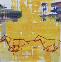 Douglas Schneider, A Horse of a Different Color (Yellow)
Oil on Panel