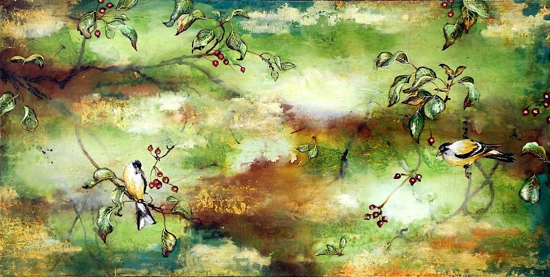 Chris Reilly, Birds and Berries, 2010
Encaustic and Mixed Media on Canvas and Panel, 30 x 60 in. (76.2 x 152.4 cm)
SOLD
4253
&bull;