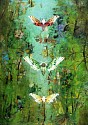 Chris Reilly, Moth Trinity
2010, Encaustic, Inkjet Prints, and Mixed Media on Canvas and Panel
