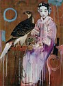 Hung Liu, Falconer II
Mixed Media