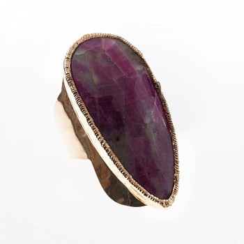 Work: Large Pink Sapphire Ring