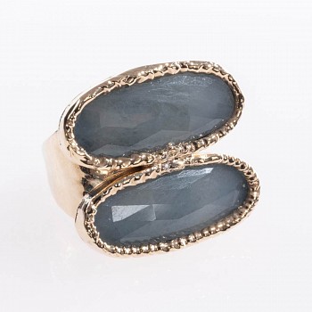 Work: Double Blue Sapphire Ring