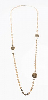 Work: 14k Solid Yellow Gold Labradorite Diamond Necklace