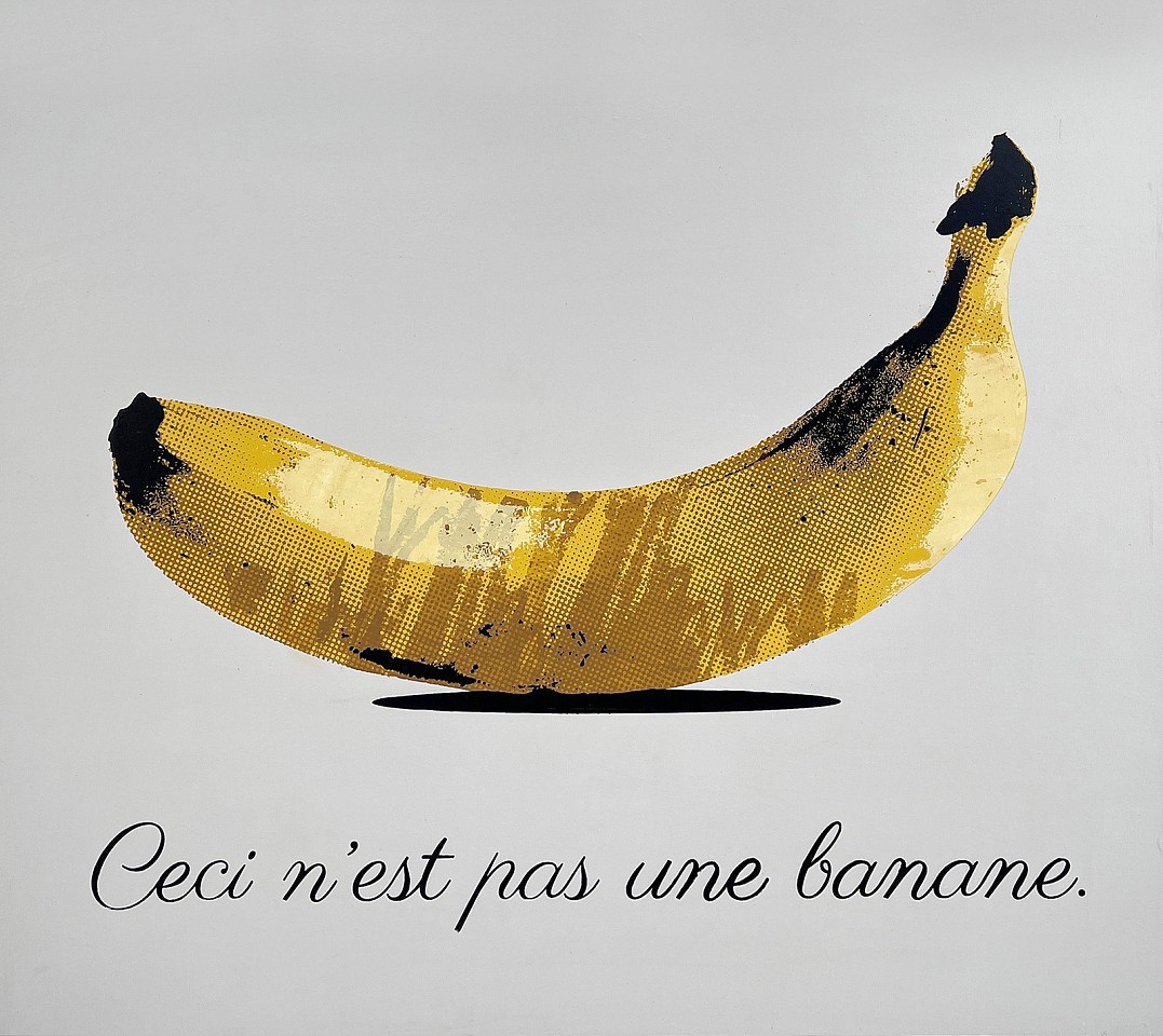 Ray Phillips, Pas Une Banane, 2022
Mixed Media on Wood Panel, 34 x 38 in. (86.4 x 96.5 cm)
08076