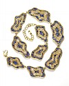 Lauren Harper, Rose Cut Sapphire Statement Necklace
51.47 Carat Rose Cut Sapphires and 18kt Gold