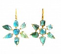 Lauren Harper, Green Tourmaline and Apatite Earrings
Green Tourmaline, Apatite, 18kt Gold