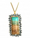 Lauren Harper, Opalized Wood and Aquamarine Necklace
Opalized Wood, Aquamarine, 18 kt Gold