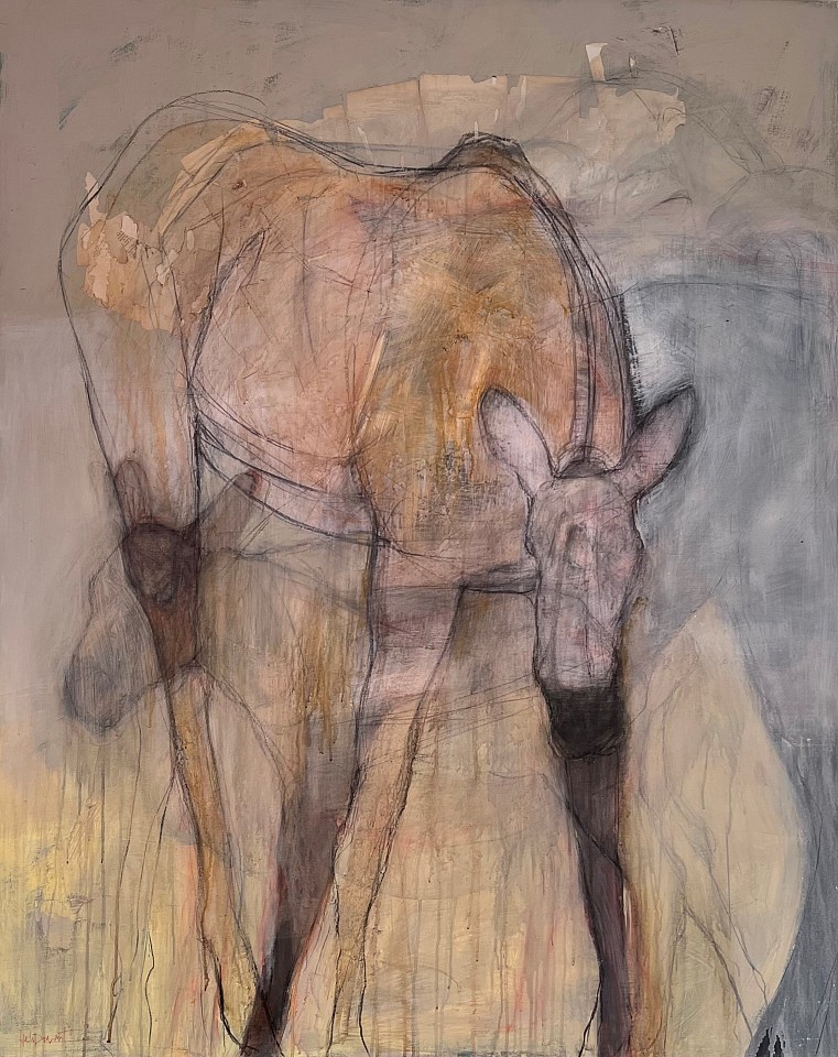 Helen Durant, Mama Moose, 2022
Acrylic and Charcoal on Canvas, 60 x 48 in. (152.4 x 121.9 cm)
08206