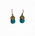 Lauren Harper, Turquoise, Emerald and Aqua Gold Drop Earrings
Turquoise, Emerald, Aqua, 18k Gold