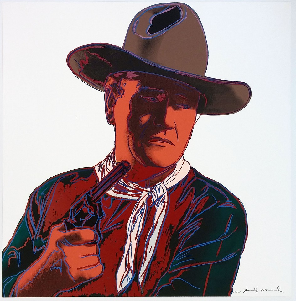 Andy Warhol, John Wayne (FS II.377), UNIQUE, 1986
Screenprint on Lenox Museum Board, 36 x 36 in. (91.4 x 91.4 cm)
SOLD
08320
&bull;
