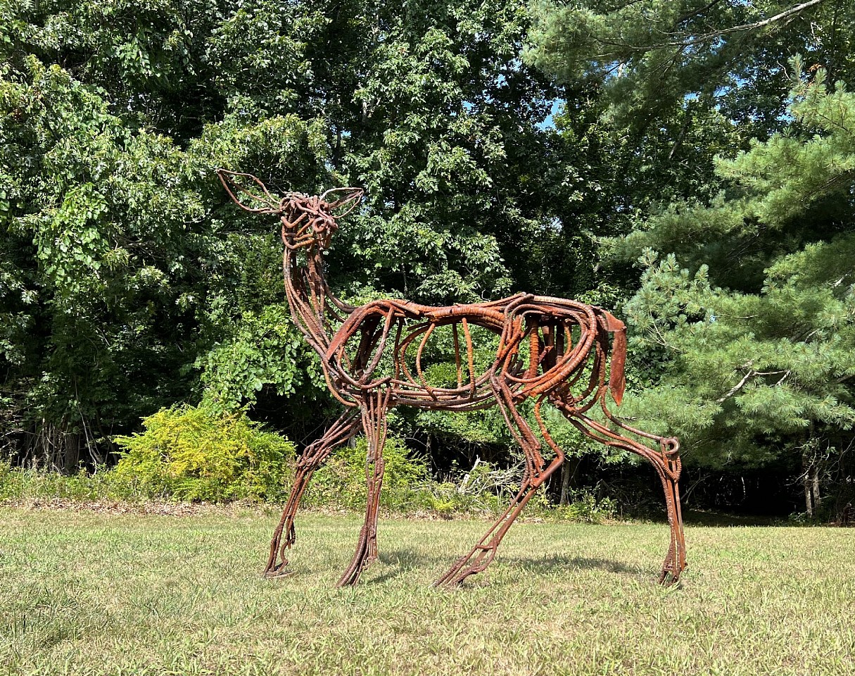 Wendy Klemperer, Large Deer, 2021
Salvaged Steel, 84 x 84 x 36 in. (213.4 x 213.4 x 91.4 cm)
On exhibit at Duck Creek Art Ctr, Easthampton, NY through March 2023.
08352
&bull;