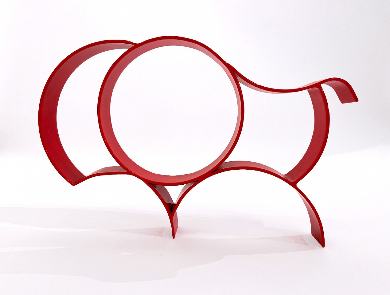 John Simms, Bison of Equal Radii - Mixed Parentage (Red)
Powder Coated Steel, 12 1/2 x 19 1/2 x 2 in. (31.8 x 49.5 x 5.1 cm)
07265